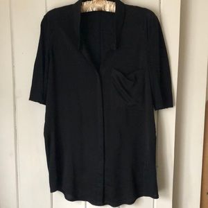 Helmut Lang black button down shirt